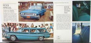 1961 Buick Special Deluxe Wagon Sales Mailer Brochure Car on Back Cover Original