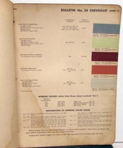 1952 Chevrolet DuPont Color Paint Chips Automotive Finishes Car & Truck Original