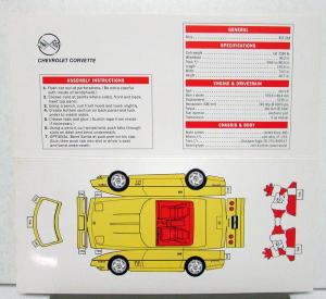 1990 Chevrolet Corvette Santa Claus Punch Out Car Sleigh