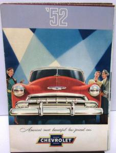 1952 Chevrolet Styleline Bel Air Station Wagon Color Sales Folder Original