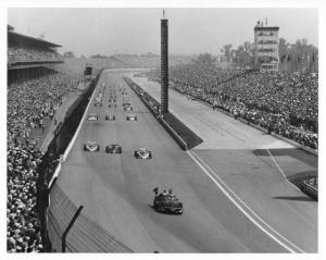 1978 Chevrolet Corvette Pace Car Leading the Pack at Indy Photo - B&W 0048