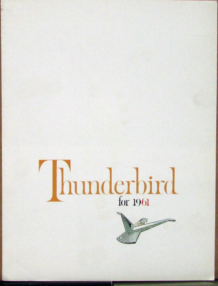 1961 Ford Thunderbird Hardtop Convertible Color Sales Folder Original