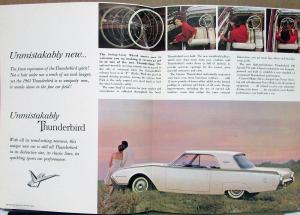 1961 Ford Thunderbird Hardtop Convertible Color Sales Folder Original