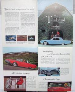 1961 Ford Thunderbird Hardtop Convertible Color Sales Folder Original