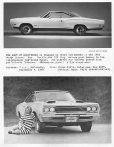 1969 Dodge Coronet 500 & R/T Press Photo 0046