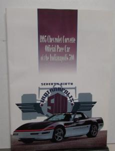 1995 Chevrolet Corvette Indy 500 Official Pace Car Press Kit History of Chevy