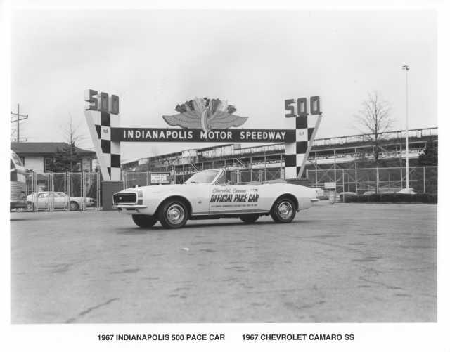 1967 Chevrolet Camaro SS Indianapolis 500 Official Pace Car Press Photo 0060
