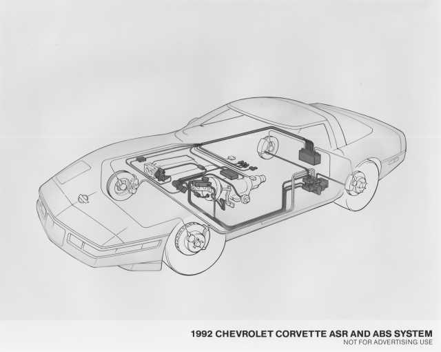 1992 Chevrolet Corvette ASR & ABS System Image Press Photo 0076