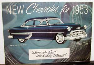 1953 Chevrolet Bel Air Two Ten One Fifty Models Sales Folder No Print Date Orig