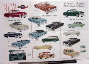 1953 Chevrolet Bel Air Two Ten One Fifty Models Sales Folder No Print Date Orig