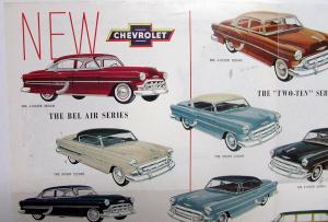 1953 Chevrolet Bel Air Two Ten One Fifty Models Sales Folder No Print Date Orig