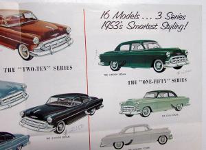 1953 Chevrolet Bel Air Two Ten One Fifty Models Sales Folder No Print Date Orig