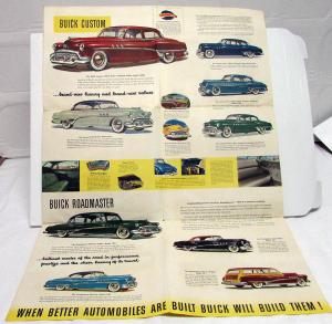 1951 Buick Custom Roadmaster Series 40 70 Dynaflow Canadian Sales Brochure Orig