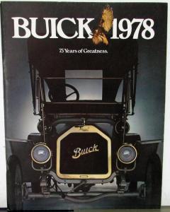 1978 Buick Full Line 75 Years of Greatness Color Sales Brochure XL Original