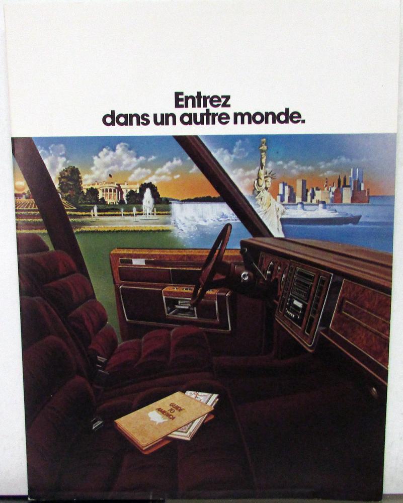 1983 Buick Century Limited Coupe French Brochure Printed in Belgium Original