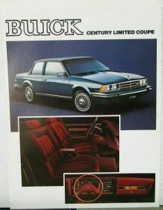 1983 Buick Century Limited Coupe French Brochure Printed in Belgium Original