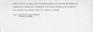 1954 GMC 100 Pickup Truck Factory Press Photo and Release 0002