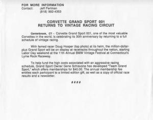 1963 Chevrolet Corvette Team Grand Sport America Press Photo & Release 0044