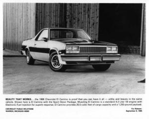 1986 Chevrolet El Camino Press Photo 0098