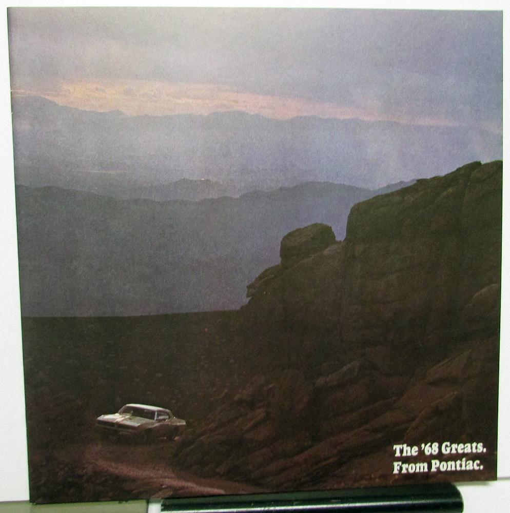 1968 Pontiac Greats High Performance Brochure GTO Firebird Tempest LeMans