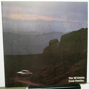 1968 Pontiac Greats High Performance Brochure GTO Firebird Tempest LeMans