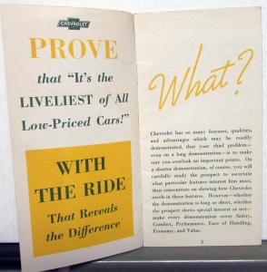 1939 Chevrolet Dealer Sales Training Pocket Booklet Brochure What Who How