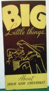 1940 Chevrolet Dealer Sales Brochure Big Little Things New Models Features