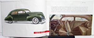 1938 Lincoln Zephyr V12 Printed Oct 37 Color Sales Brochure Specs Large ORIGINAL