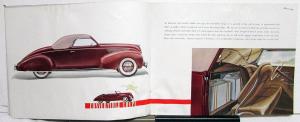 1938 Lincoln Zephyr V12 Printed Oct 37 Color Sales Brochure Specs Large ORIGINAL