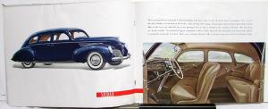 1938 Lincoln Zephyr V12 Printed Oct 37 Color Sales Brochure Specs Large ORIGINAL