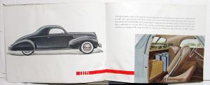 1938 Lincoln Zephyr V12 Printed Oct 37 Color Sales Brochure Specs Large ORIGINAL