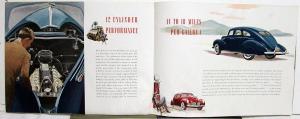 1938 Lincoln Zephyr V12 Printed Oct 37 Color Sales Brochure Specs Large ORIGINAL