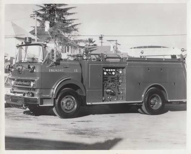 1960 GMC Van Pelt Fremont Fire Department Fire Truck No 15 Press Photo 0033