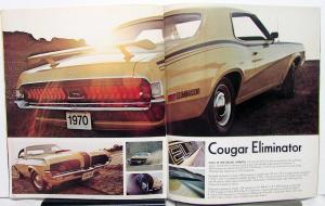 1970 Mercury Performance Sales Brochure Cougar Eliminator Cyclone GT Spoiler