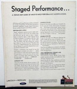 1970 Mercury Performance Sales Brochure Cougar Eliminator Cyclone GT Spoiler