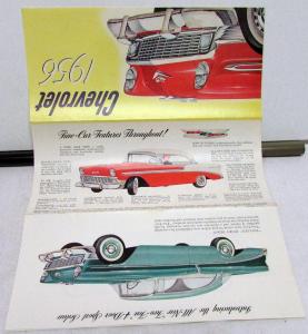 1956 Chevrolet Sales Brochure Folder Bel Air Nomad 210 150 Convertible