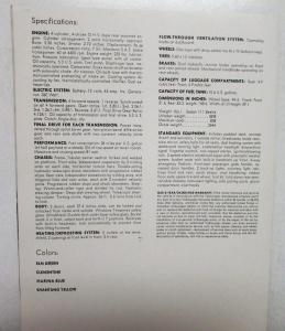 1971 Volkswagen VW Beetle Sales Brochure