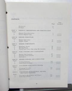 1967 Internal Combustion Engines Educational Shop Manual Repair Service