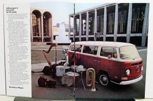 1972 Volkswagen Full Line Sales Brochure Beetle Karmann Ghia Campmobile Type 3