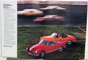 1972 Volkswagen Full Line Sales Brochure Beetle Karmann Ghia Campmobile Type 3