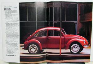 1972 Volkswagen Full Line Sales Brochure Beetle Karmann Ghia Campmobile Type 3