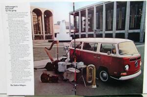 1972 Volkswagen Full Line Sales Brochure Beetle Karmann Ghia Campmobile Type 3