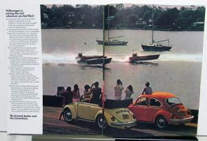 1972 Volkswagen Full Line Sales Brochure Beetle Karmann Ghia Campmobile Type 3