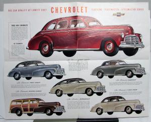1946 Chevrolet Fleetline Fleetmaster Stylemaster Woody Wagon Sales Folder Orig
