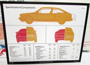 1984 Chevrolet Citation IV Concept Car Press Kit V6 Experimental Media Release