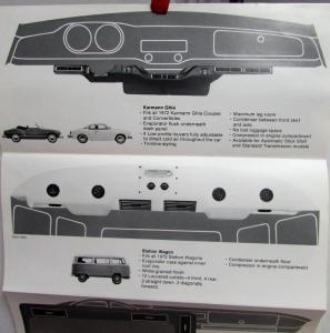 1972 Volkswagen Air Conditioning Sales Brochure