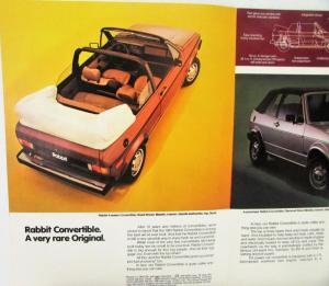 1981 Volkswagen Rabbit Convertible Sales Brochure