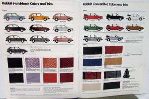 1981 Volkswagen Rabbit Convertible Sales Brochure