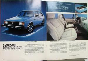1981 Volkswagen Rabbit Convertible Sales Brochure