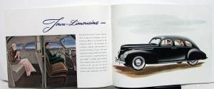 1939 Lincoln Zephyr V12 Color Sale Brochure With Envelope Large Rare ORIGINAL